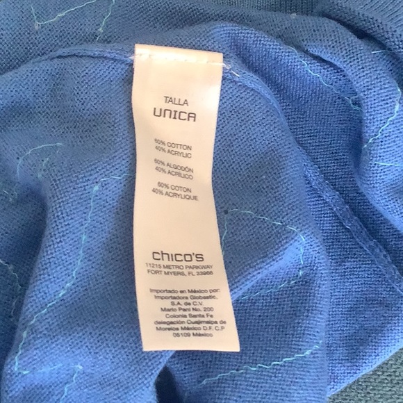 Chico sequin blue Paula nks body poncho coll multi - Picture 8 of 11
